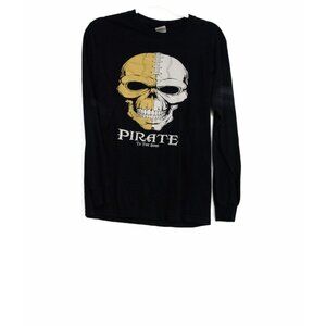 Pirate To The Bone Long Sleeve Tee Skeleton Graphic